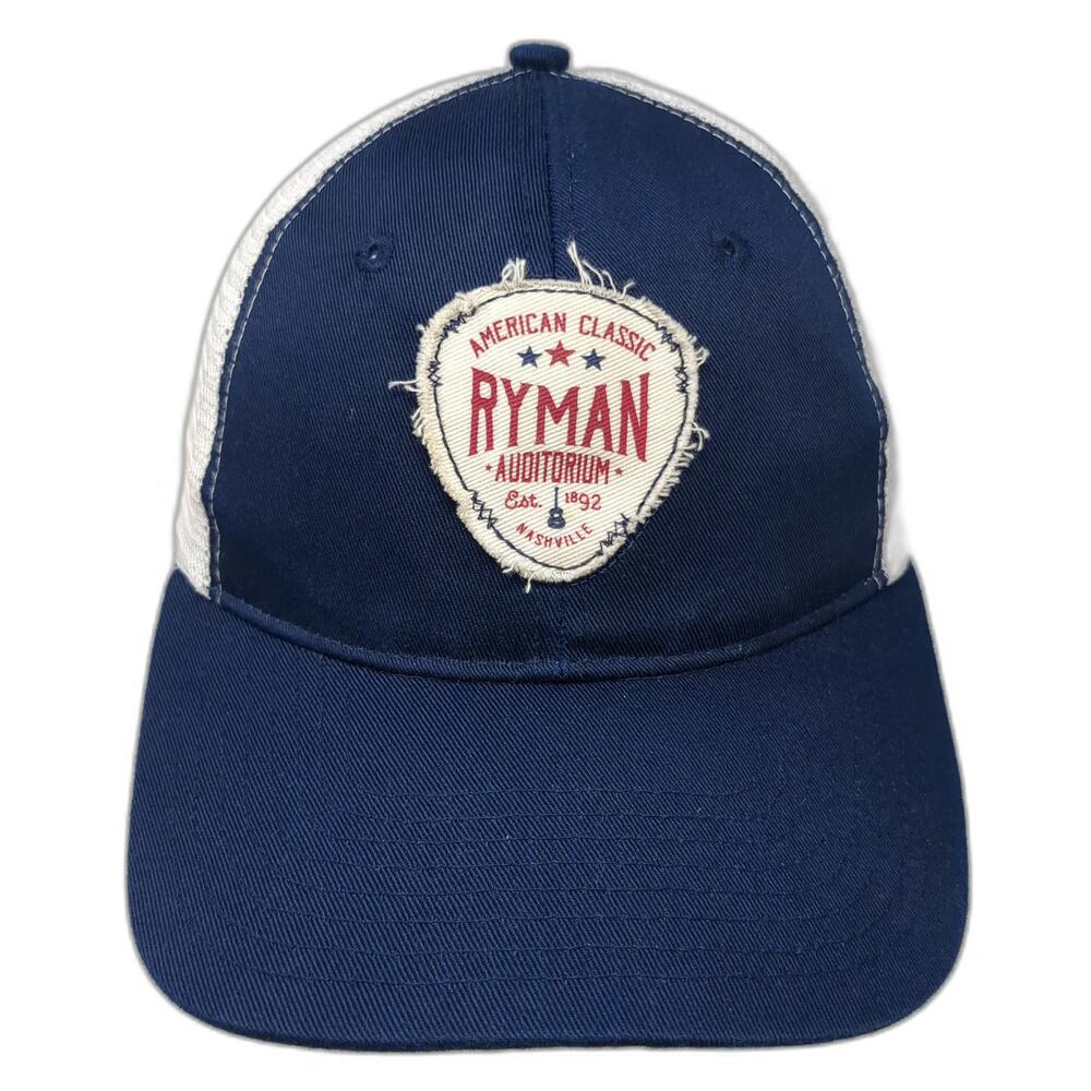 Artisans Trucker Hat Blue White One Size Ryman Auditorium Nashville Mesh Patch
